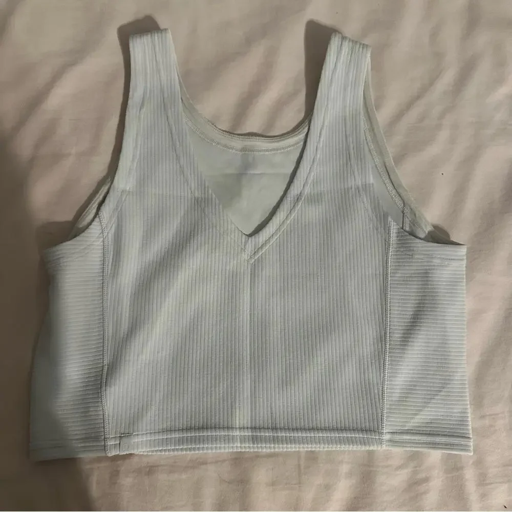 Lululemon Athletica Ribbed Softstreme Cropped Tank White